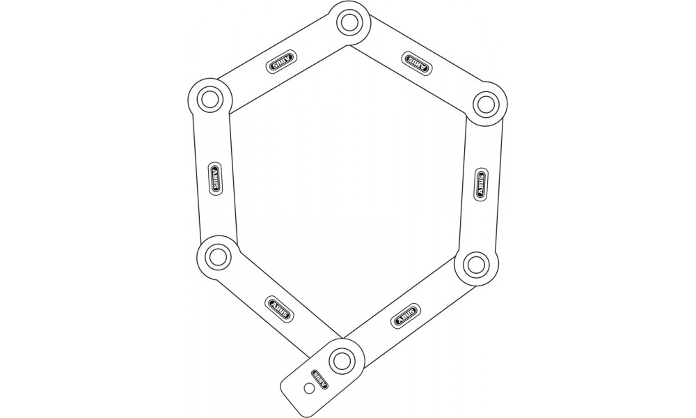 Atslēga Abus Folding Bordo 6000/90 TwinSet+SH black - 2