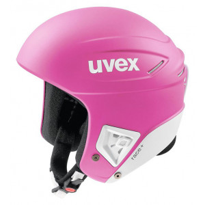 Slēpošanas ķivere Uvex Race+ pink-white mat