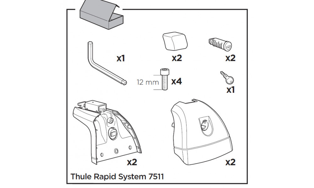 Atbalstu pēda Thule Rapid System 7511 (2 pcs.) - 4
