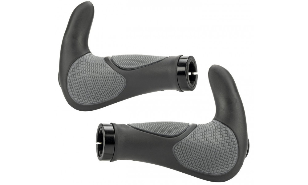 Stūres rokturi Azimut Ergo + Bar-Ends 140mm black-grey 