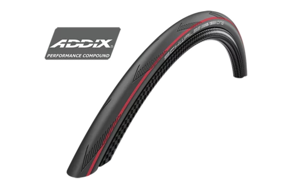 Riepa 28" Schwalbe One Tube Type HS 464A, Perf Fold. 25-622 / 700x25C Addix Red Strips 