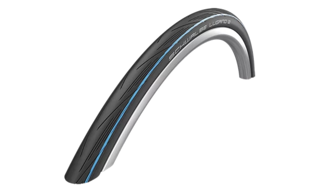 Riepa 28" Schwalbe Lugano II HS 471, Active Fold. 25-622 / 700x25C Blue Stripes 