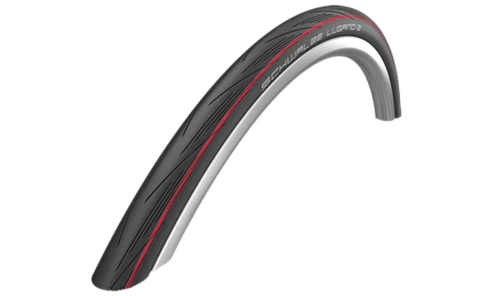 Riepa 28" Schwalbe Lugano II HS 471, Active Fold. 25-622 / 700x25C Red Stripes 