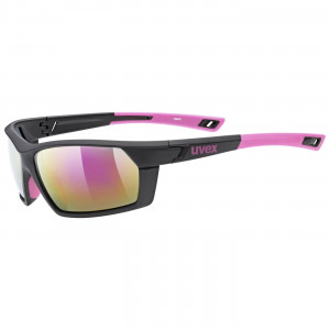 Brilles Uvex Sportstyle 225 black pink mat / mirror pink