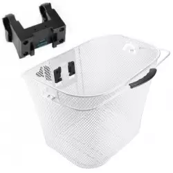 Grozs priekšējais Azimut w/ plastic GREEN bracket 34x25x26cm white