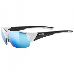 Brilles Uvex Blaze III white black mat / mirror blue