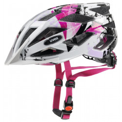 Velo ķivere Uvex Air wing white-pink