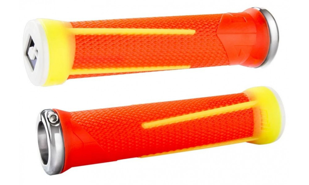 Stūres rokturu ODI AG-1 Signature V2.1 Lock-On Flouro Orange/Yellow 