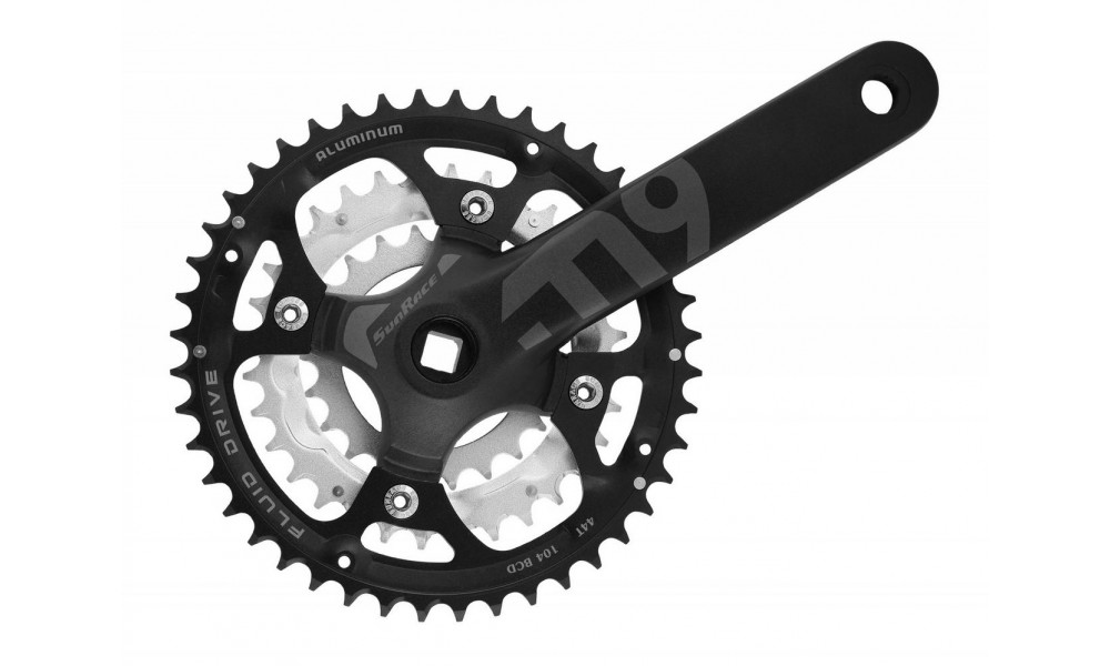 Priekšējais zobratu bloks SunRace FCM914 44x32x22T 175mm 3x9-speed 