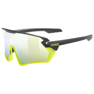 Brilles Uvex Sportstyle 231 black-lime mat / mirror yellow
