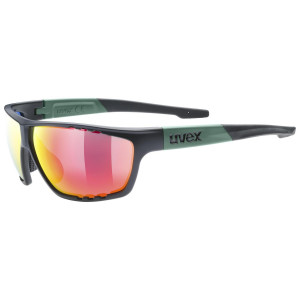 Brilles Uvex Sportstyle 706 black moss mat / mirror red