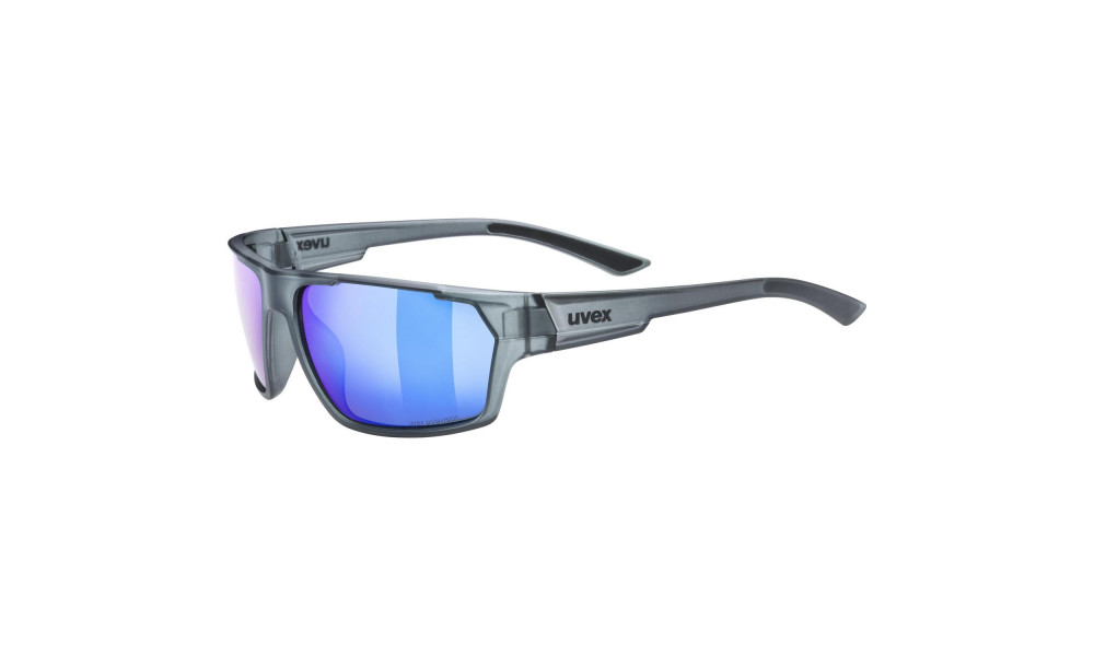 Brilles Uvex Sportstyle 233 P smoke mat / mirror blue - 5