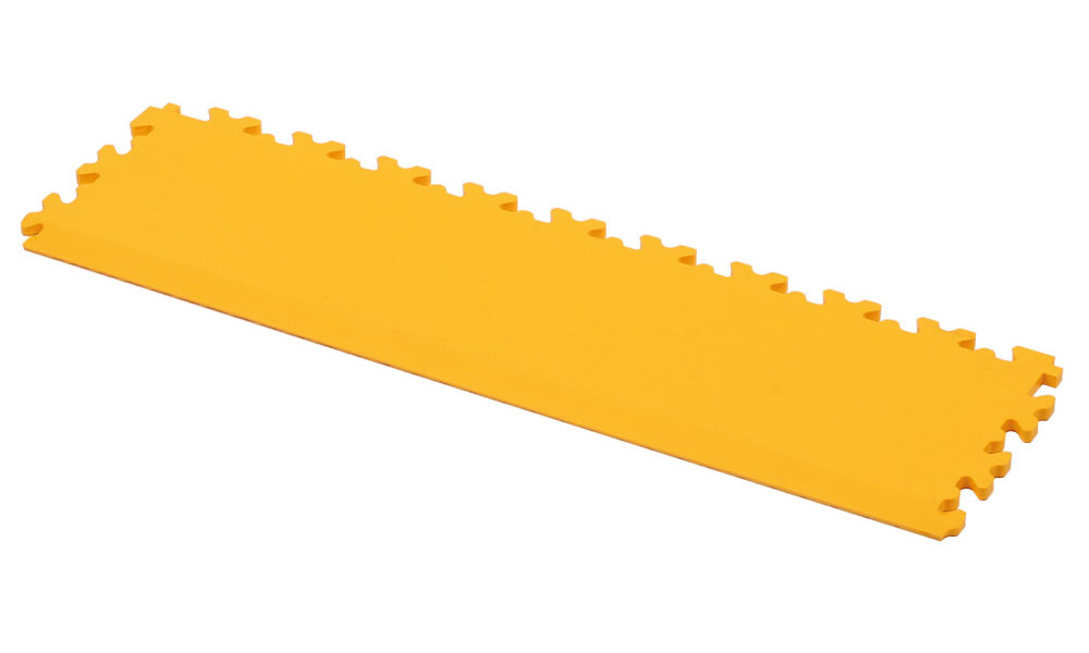 Daļa no darbnīcas grīdas flīzes Cyclus Tools PVC end strip for workshop floor tiles 50x13.5x0.7cm yellow (730022) 