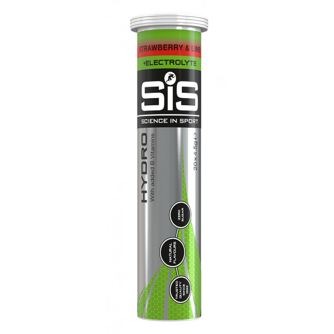 Elektrolītu dzēriena tabletes SiS Go Hydro Strawberry & Lime 20x4g