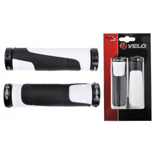 Stūres rokturi Velo ProX VLG-776AD3 129mm GEL Lock-on black-white