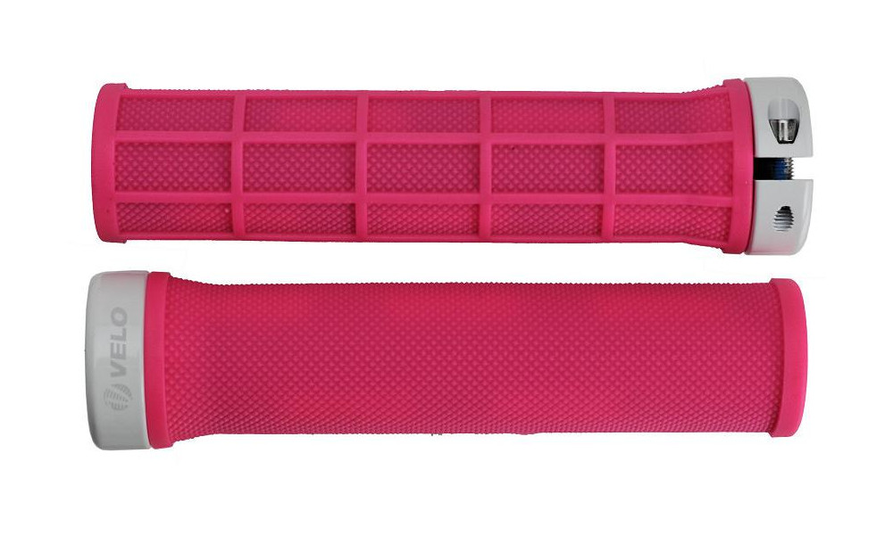 Stūres rokturi Velo ProX VLG-975A-11D2-L1 132mm Lock-on pink 