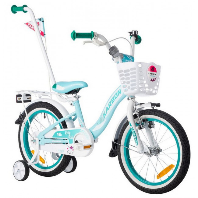 Velosipēds Karbon Kitty 16 turquoise-white
