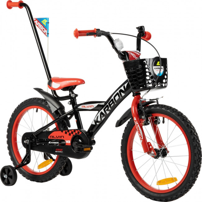 Velosipēds Karbon Alvin 18 black-red