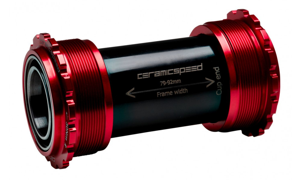 Monobloks CeramicSpeed T45 Coated Threadfit 82.5 for Campagnolo UltraTorque 25mm red (105146) 