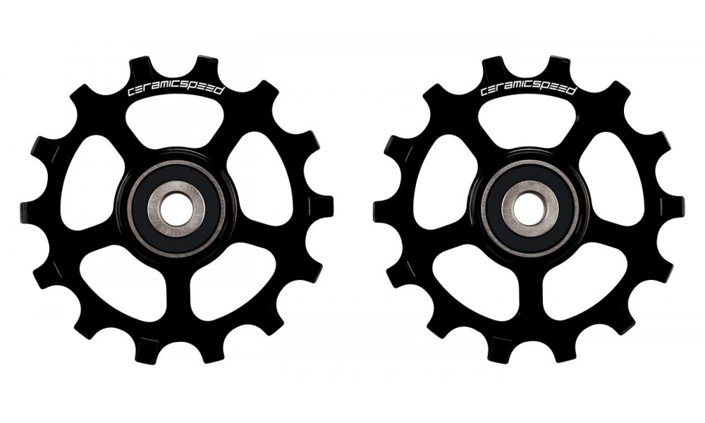 Pārslēdzēju rullīši CeramicSpeed for Shimano 12s XT/XTR MTB Coated Alloy 607 black (107502) 