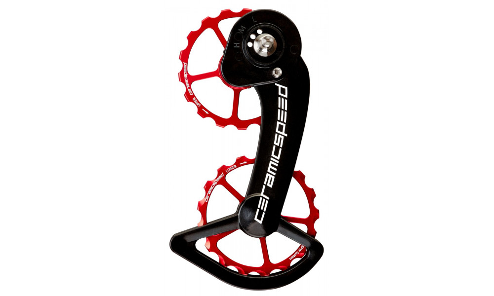 Pārslēdzēju rullīši CeramicSpeed Oversized for SRAM 11s eTap Alloy 607 stainless steel red (101653) 