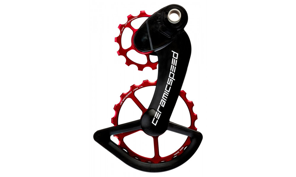 Pārslēdzēju rullīši CeramicSpeed Oversized for Campagnolo 12s EPS Alloy 607 stainless steel red (107427) 