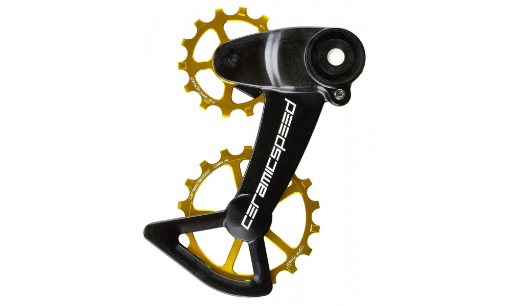 Pārslēdzēju rullīši CeramicSpeed Oversized X for SRAM Eagle AXS Alloy 607 stainless steel gold (107003) 