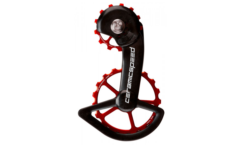 Pārslēdzēju rullīši CeramicSpeed Oversized for Shimano 9100/R8000 Series Coated Alloy 607 red (106318) 