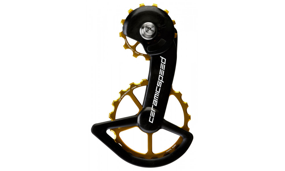 Pārslēdzēju rullīši CeramicSpeed Oversized for Shimano 9100/R8000 Series Coated Alloy 607 gold (106202) 