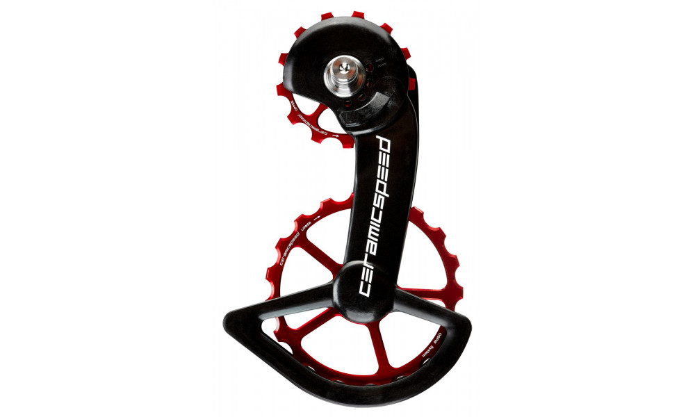 Pārslēdzēju rullīši CeramicSpeed Oversized for Shimano 9250/8150 Series Coated Alloy 607 red (110499) 