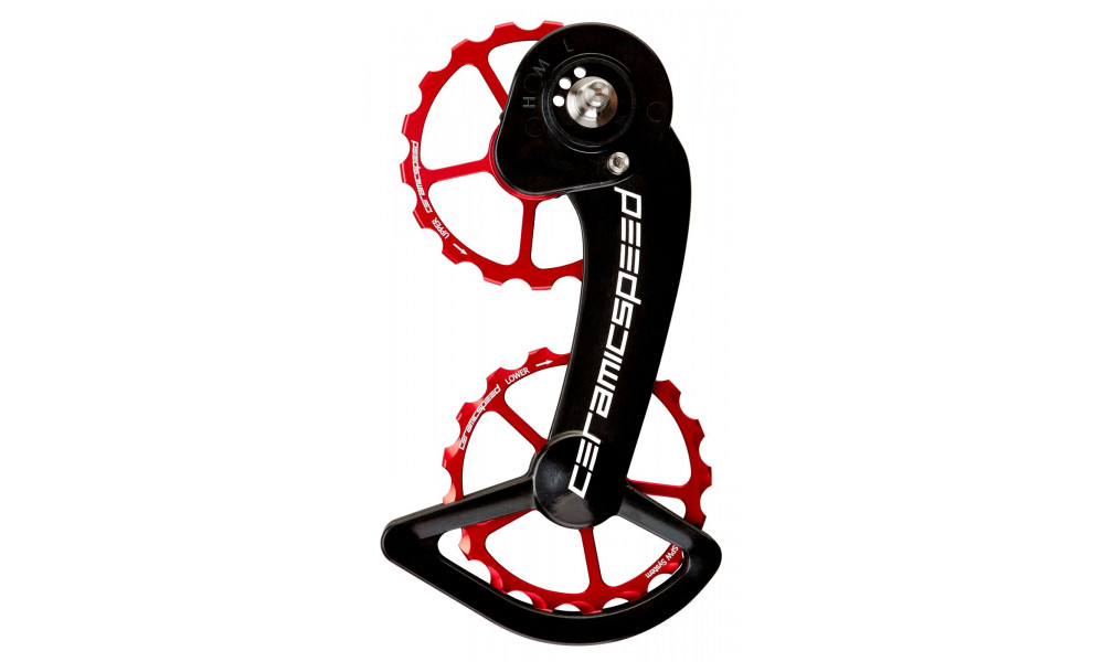 Pārslēdzēju rullīši CeramicSpeed Oversized for SRAM 11s eTap Coated Alloy 607 red (101655) 