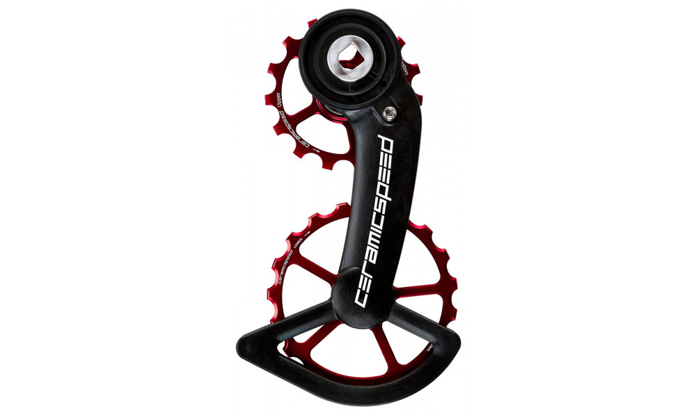 Pārslēdzēju rullīši CeramicSpeed Oversized for SRAM Red/Force AXS Coated Alloy 607 red (107381) 