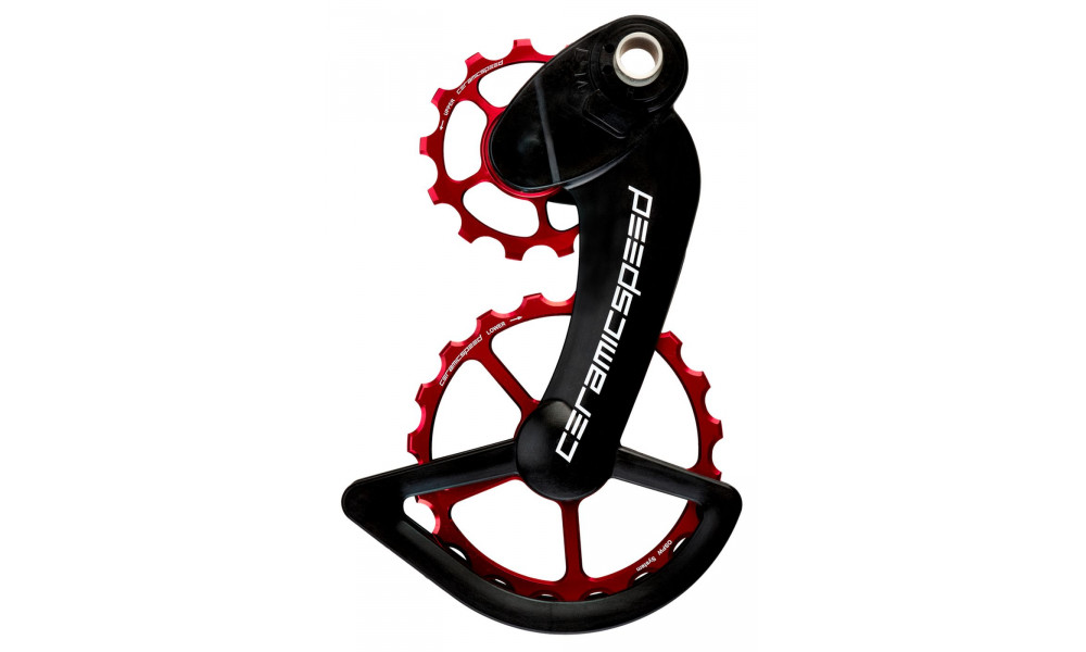 Pārslēdzēju rullīši CeramicSpeed Oversized for Campagnolo 12s EPS Coated Alloy 607 red (107429) 