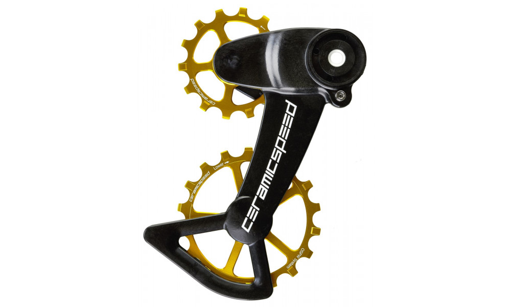 Pārslēdzēju rullīši CeramicSpeed Oversized X for SRAM Eagle AXS Coated Alloy 607 gold (107005) 