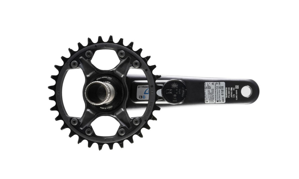 Labā klanis ar jaudas mērītāju Stages Power R Shimano XT M8120 32T (M81R) 