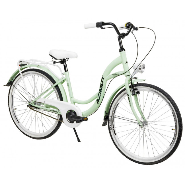 Velosipēds AZIMUT Vintage 26" 3-speed 2024 mint-white matt