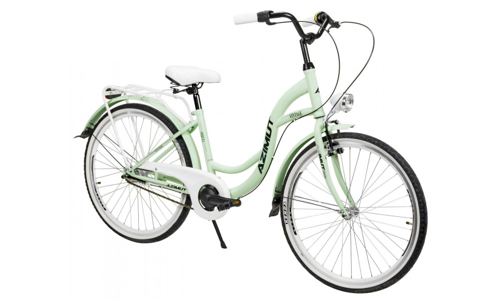 Velosipēds AZIMUT Vintage 26" 3-speed 2024 mint-white matt - 1