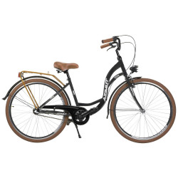 Velosipēds AZIMUT Vintage 28" 3-speed 2025 black-cream matt Velosipēds AZIMUT Vintage 28" 3-speed 2025 black-cream matt