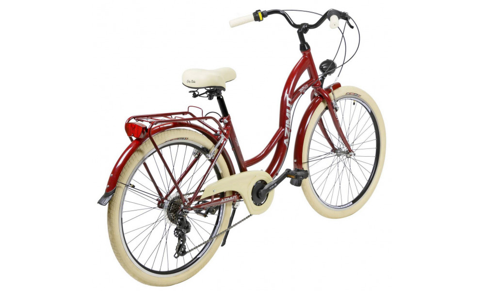 Velosipēds AZIMUT Vintage TX-7 26" 2025 burgund-cream shiny - 7