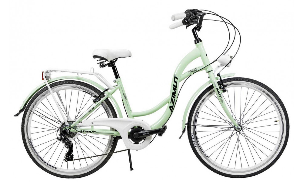 Velosipēds AZIMUT Vintage TX-7 26" 2025 mint-white shiny - 10
