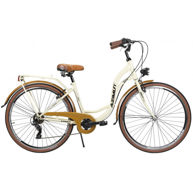 Velosipēds AZIMUT Vintage TX-7 28" 2024 cream-brown semi-matt