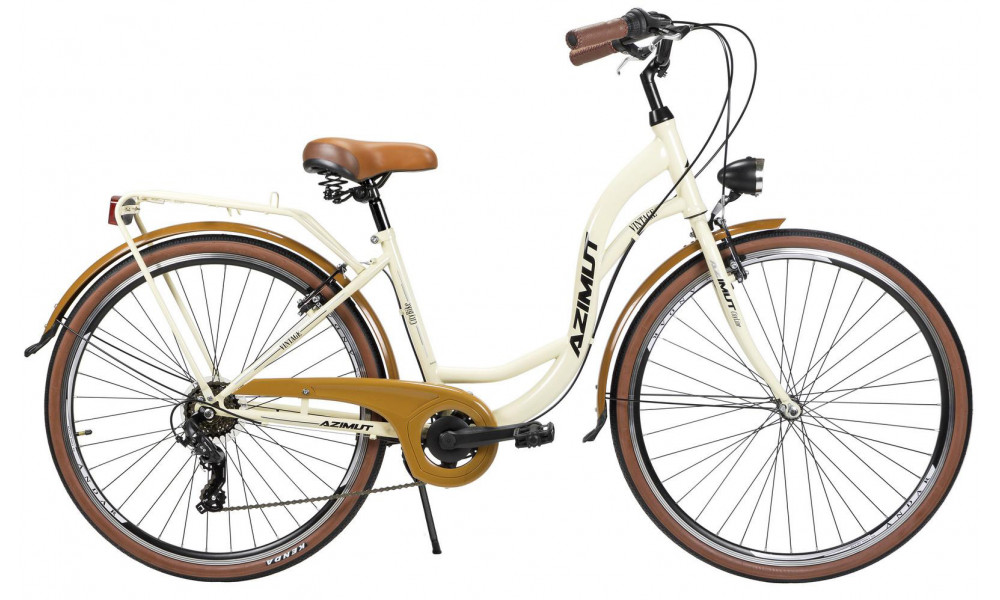 Velosipēds AZIMUT Vintage TX-7 28" 2024 cream-brown semi-matt 