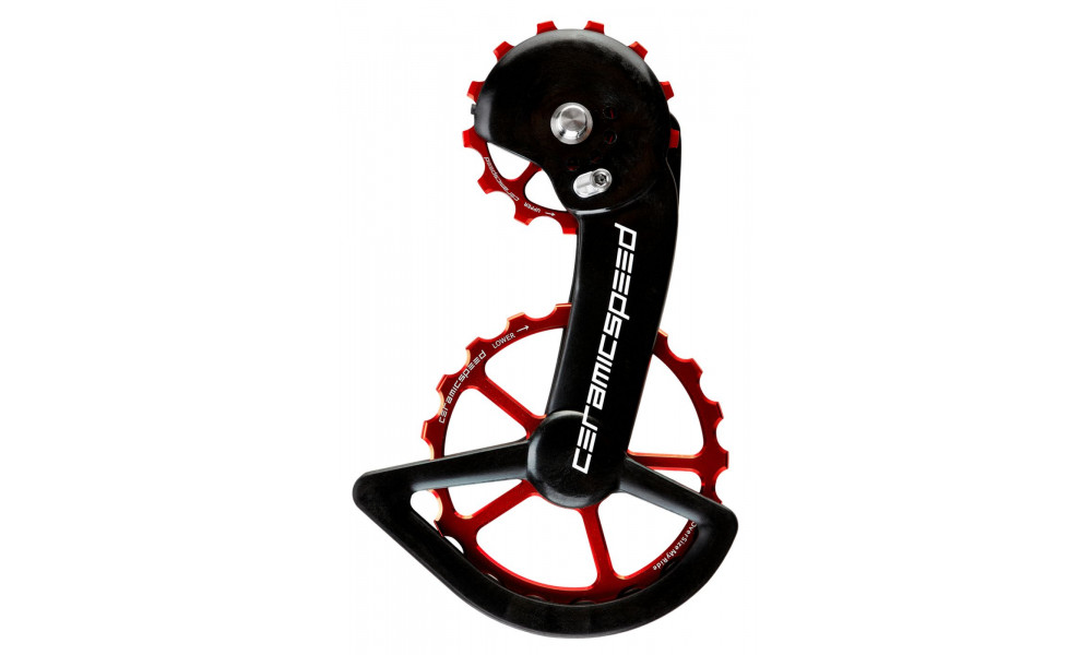 Pārslēdzēju rullīši CeramicSpeed Oversized X for Shimano GRX810/815/Ultegra RX800/805 Coated Alloy 607 red (108532) 