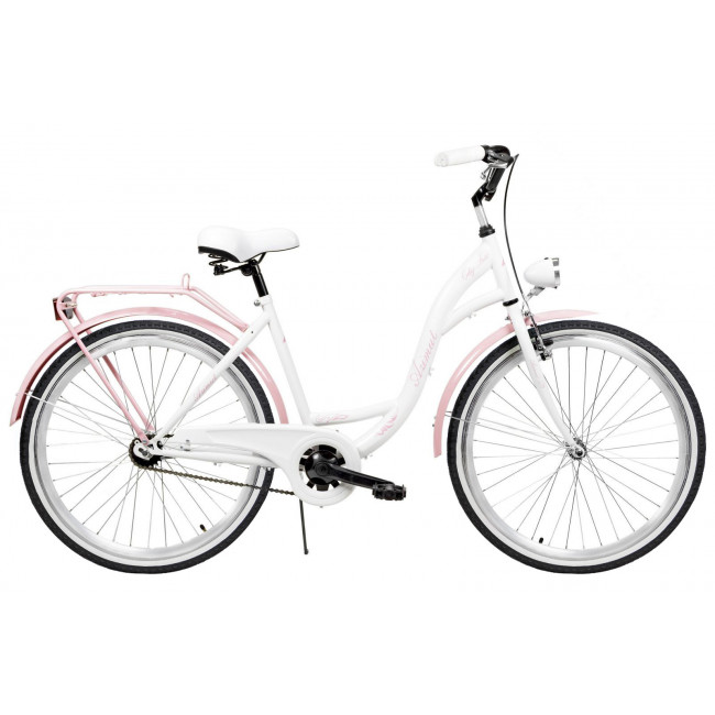 Velosipēds AZIMUT City Lux 26" 2025 white-pink
