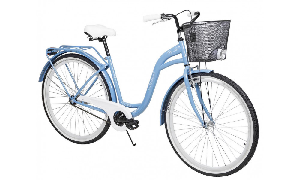 Velosipēds AZIMUT City Lux 28" 2025 with basket light blue-white - 7