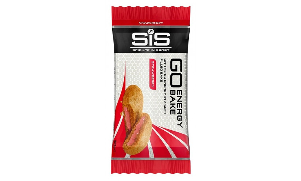 Enerģijas batoniņš SiS Go Energy Bake Strawberry 50g - 1