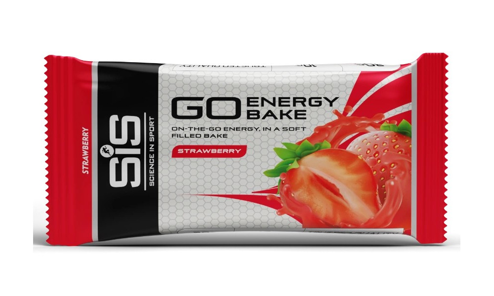 Enerģijas batoniņš SiS Go Energy Bake Strawberry 50g - 4