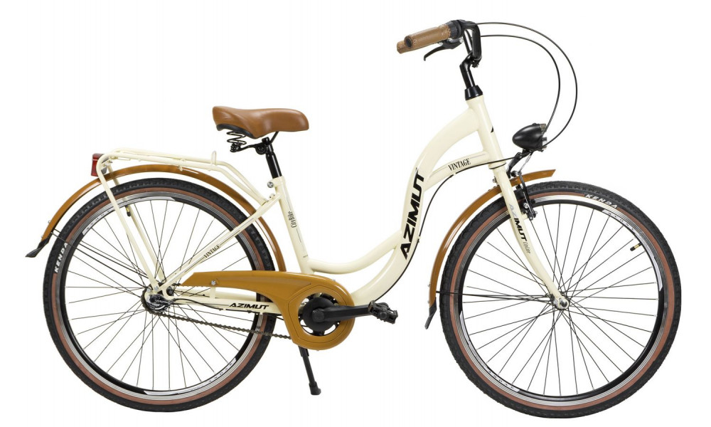 Velosipēds AZIMUT Vintage 26" 3-speed 2024 cream-brown shiny - 2