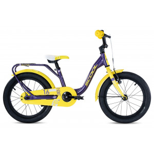Velosipēds S'COOL niXe 16" 1-speed coaster-brake Aluminium purple-yellow