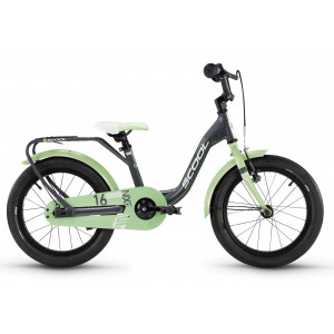 Velosipēds S'COOL niXe 16" 1-speed coaster-brake Aluminium dark grey-pastel green